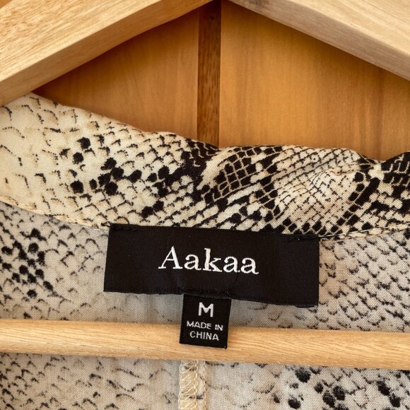 Aakaa Snake Print Midi Shirt Dress - Picture 3 of 7